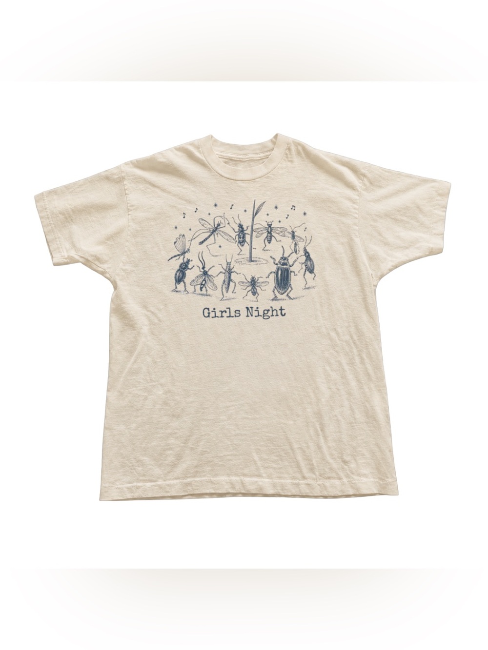 Off White 'Girls Night' Insect Graphic Tee